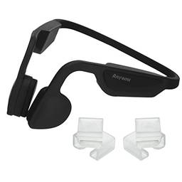 Henniu Fone de ouvido de condução óssea para natação Bluetooth 5.0 Headset Handfree Wireless Handset com FM IPX8 À prova d'água 16GB MP3 Player Open-Ear com microfone