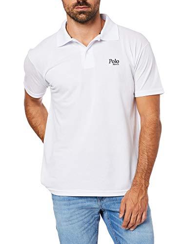 Kit com Três Camisas Polo Slim Fit Logo Brasão, Polo Match, Branco/Preto/Marinho, P