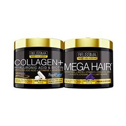 Kit Mega Hair 60 Caps + Collagen Plus 100 Caps - BelíSsima