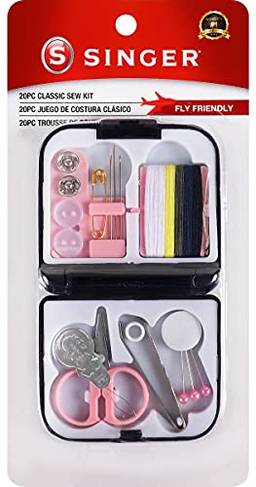 SINGER 02051 Mini kit de costura para viagem em estojo de armazenamento compacto dobrável