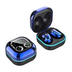 SZAMBIT Fones de Ouvido Sem Fio Bluetooth 5.1 Fones de Ouvido para Jogos com Cancelamento de Ruído,Fones de Ouvido Esportivos com Controle de Toque com Display Digital LED e Luz de Respiração,Azul