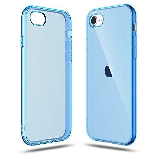 Capa Shamo's para Apple iPhone SE 2020 Capa, iPhone 8 e iPhone 7, absorção de choque, Gel de borracha TPU antiarranhões, Azul escuro