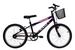 Bicicleta Aro 20 Infantil Feminina Com Cesta Saidx (Violeta)