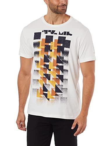 Camiseta Estampa Geometric (Pa),Masculino,Claro,XGG