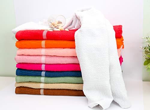 Kit 12 toalhas gigante elegance (cores quentes (pink, laranja, amarelo, vermelho e salão))