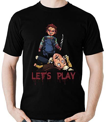Camiseta Let's play Boneco Assassino Parodia Chucky