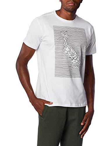 Camiseta Estampada Pica Pau Topografico, Branco, M