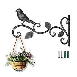 12b Suporte para plantas penduradas, gancho de metal para pendurar na parede para pendurar no jardim, para alimentador de pássaros de vaso de flores