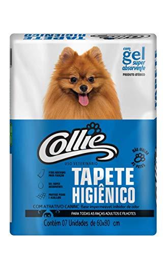 Tapete higiênico 60 cm X 80 cm Collie Vegan para Cães, 7 Unid, Branco