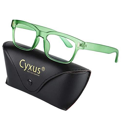 Óculos Cyxus Óculos de Bloqueio de Luz Azul Peso-leve Óculos de Jogo de Computador de Filtro Raio Azul (8084T11,Verde)