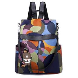 Mochila de tecido Oxford moderna multifuncional, mochila de viagem sem pingente de urso para mulheres estudantes, meninas