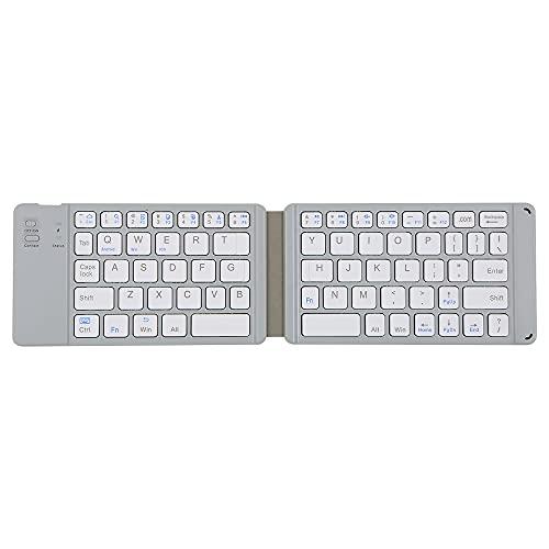 Compatibilidade com teclado BT dobrável conveniente Compatibilidade inteligente Simples e compacto Bateria de longa duração Fácil de transportar Branco