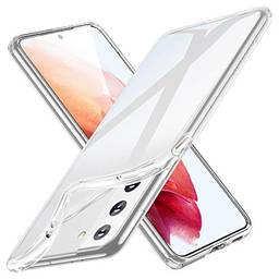 ESR Clear Case compatível com Samsung Galaxy S21 (6,2 polegadas) (2021), capa fina, macia e flexível de polímero transparente, capa traseira transparente