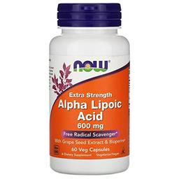 Alpha Lipoic Acid 600mg (60 Cápsulas Veganas) Now Foods