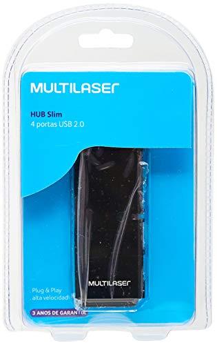 Multilaser Slim 2.0 AC064 - Hub 4 Portas, Preto