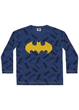 Camiseta Avulsa Manga Longa Batman, Fakini, Meninos, Rot. Batman Azul Escuro, 3