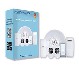 Kit Alarme Inteligente Wi-Fi Casa conectada Sensor de portas e janelas Sensor de presença Campainha Controle RF 433,93MH