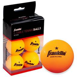 Franklin Sports 1 bolas de tênis Star Table (pacote com 6), laranja, 40 mm