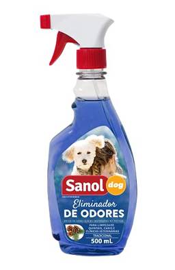 Eliminador de odores Tradicional - gatilho, Sanol Dog, 500ml, Azul