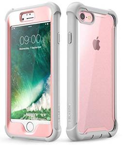 i-Blason Ares Series, Capa Capinha Protetora para iPhone SE 2020 / iPhone 7 / iPhone 8, Protetor de Tela embutido, Capa Protetora Transparente para Todo o Corpo(Rosa)