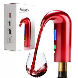 Aerador elétrico dosador de vinho, garrafa portátil de um toque de vinho e bomba dispensadora de vinho para vinho tinto e branco multiinteligente, dispensador automático de oxidante de vinho, dosador de bico recarregável por USB