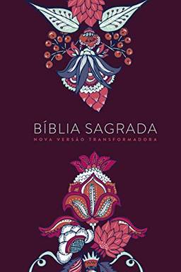 Bíblia NVT Letra Grande - Indian Flowers Vinho: Capa Soft Touch