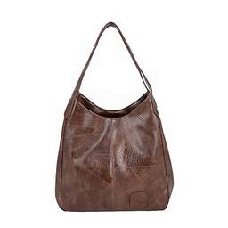 Bolsa de ombro bolsa feminina de couro macio bolsa de grande capacidade cor sólida bolsa simples (Marrom claro)