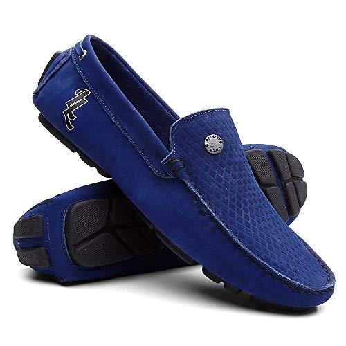 Mocassim Masculino Sapato Para Dirigir - Azul - 41