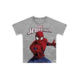 Camiseta em Meia Malha - Spider-Man Cinza Mescla 6