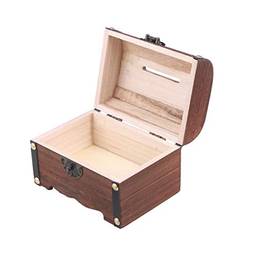 Baú de madeira BESPORTBLE, caixa de madeira antiga vintage, caixa de madeira pequena, caixa de madeira para guardar joias
