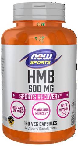 Agora, a nutrição esportiva, HMB (?-hidroxi ?-metilbutirato) 500 mg, recuperação esportiva*, 120 cápsulas de vegetais