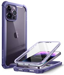 Capa i-Blason Ares Projetado para iPhone 14 Pro de 6,1 Pol (versão 2022), capa protetora transparente robusta de camada dupla com protetor de tela embutido(Roxo)