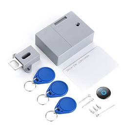Bateria RFID IC, Cartão Sensor De Gaveta Do Armário Inteligente SmartLock DIY,Invisível Hidde Digital Bloqueio Sem Perfurar o Furo Ajcoflt