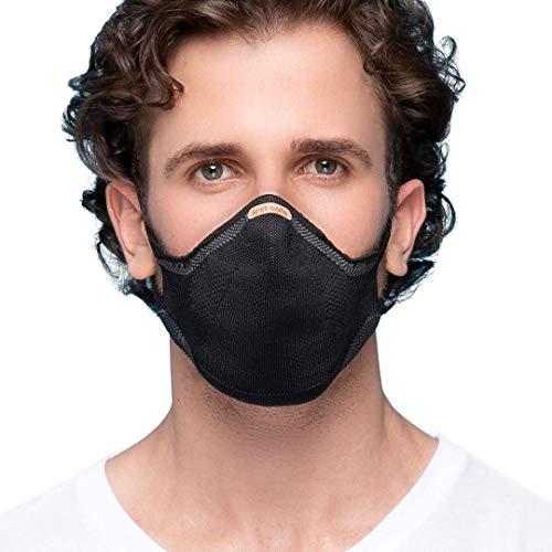 Máscara Reutilizável Knit Safe V-Block (PRETO, M)