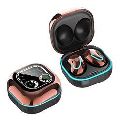 SZAMBIT Fones de Ouvido Sem Fio Bluetooth 5.1 Fones de Ouvido para Jogos com Cancelamento de Ruído,Fones de Ouvido Esportivos com Controle de Toque com Display Digital LED e Luz de Respiração,Roxo