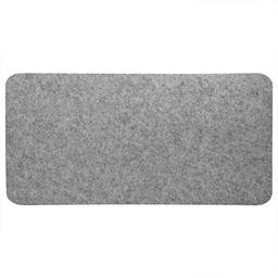 fosa Mouse pad de feltro de lã à prova de poeira de 68 x 33 cm, isolamento térmico, tapete antiestático, antiarranhões, para computador (cinza claro)