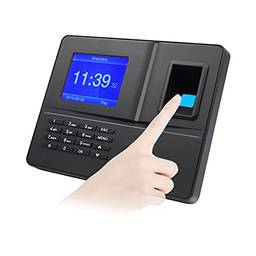 Rélogio De Ponto,Sailsbury Máquina biométrica inteligente de presença de tempo de impressão digital com tela de exibição TFT de 3,2 polegadas Relógio de tempo de bateria Impressão digital senha Empreg