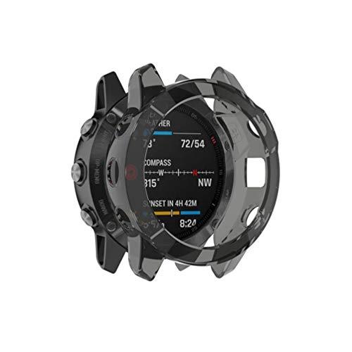 Capa ibasenice compatível com Garmin Fenix 6X/6X Pro/6X Sapphire Case – Protetor de relógio de TPU (poliuretano termoplástico) com moldura para relógio inteligente Fenix 6X GPS