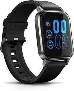 HAYLOU LS02 Smartwatch com monitor de sono de frequência cardíaca, pedômetro e rastreamento de calorias, Relógio inteligente compatível com iOS e Android (1,4", 260mAh, Bluetooth 5.0, IP68) preto