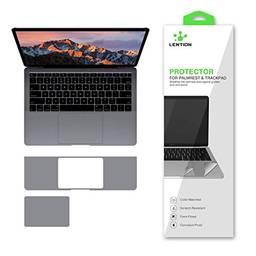 LENTION Capa para descanso de mãos para MacBook Air de 13 polegadas 2018/2019/2020/MacBook Air de 13 polegadas, com portas Thunderbolt 3, adesivo protetor de decalque de vinil com protetor de trackpad (cinza espacial)