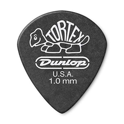 Dunlop 482P1.0 Tortex® Pitch Black Jazz III, 1,0 mm, pacote com 12 jogadores