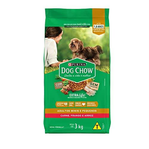 Ração Dog Chow Adulto Raças Pequenas Frango E Arroz - 3Kg Purina Para Todas Pequeno Adulto - Sabor Frango