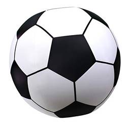 GoFloats Bola de futebol gigante inflável – feita de vinil de , preto e branco, 6,3 cm