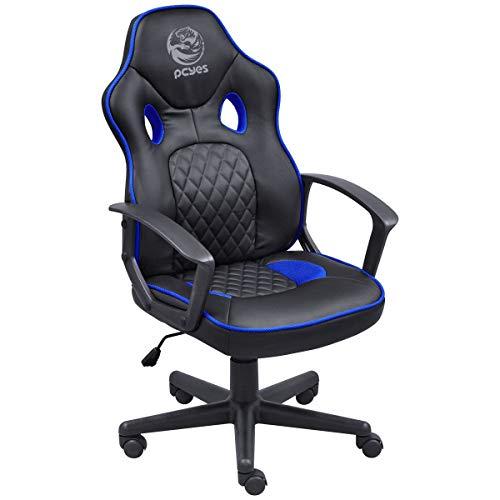 Cadeira Gamer Mad Racer Sti Master Preto Com Azul - Madstimsaz, PCYES, MADSTIMSAZ, Preto/Azul