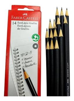 Lápis Grafite Nº 2B Redondo, Faber-Castell, 1205M/14, EcoLápis, 14 Unidades