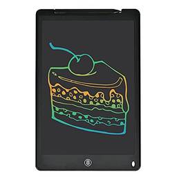 KKcare Tablet de escrita LCD tela colorida de 12 polegadas com caneta stylus desenho escrevendo anotações deixando mensagens para crianças meninos meninas e adultos preto