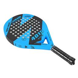 Raquete de Padel de fibra de Carbono,Núcleo em EVA Suave, Raquetes de Padlle Tennis Profissional (Azul /Preto)