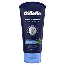 Creme de Barbear Gillette Proteção e Conforto 150mL, Azul