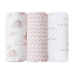 Cueiro Swaddle Soft Premium Papi Baby 1, 20M X 1, 20M 03 Un, Papi Textil, Rosa