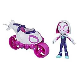 Boneca e Veículo Marvel Spidey and His Amazing Friends - Ghost-Spider e Motocóptero - F1942 - Hasbro, Preto
